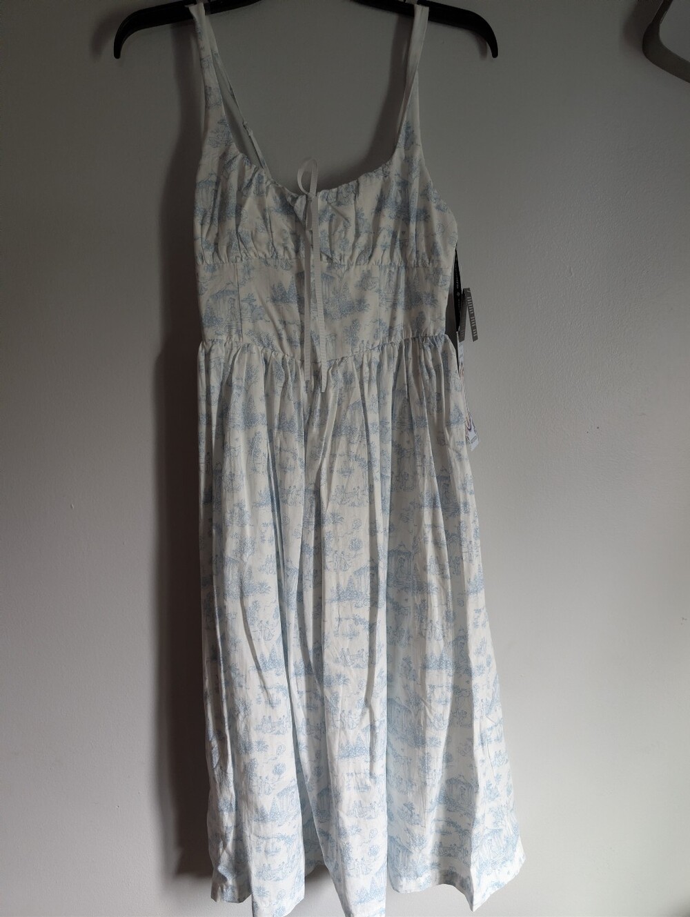 Bridgerton x Shondaland Light Blue Toile Sundress (XS)